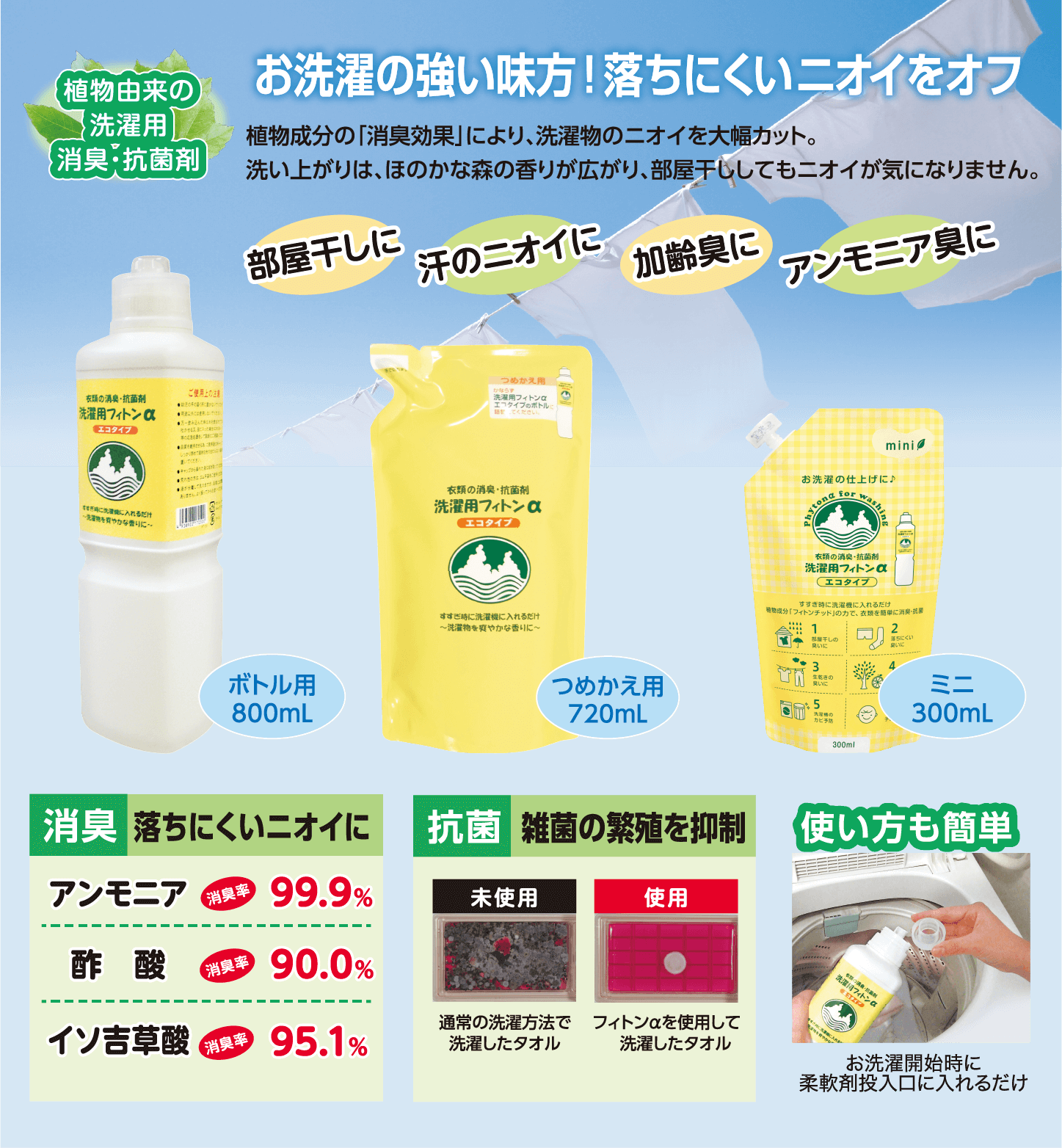 今年人気のブランド品や 洗濯用フィトンα エコタイプ 詰替用 2個セット 720ml×2個